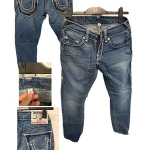 True Religion Men's Slim Straight Blue Jeans